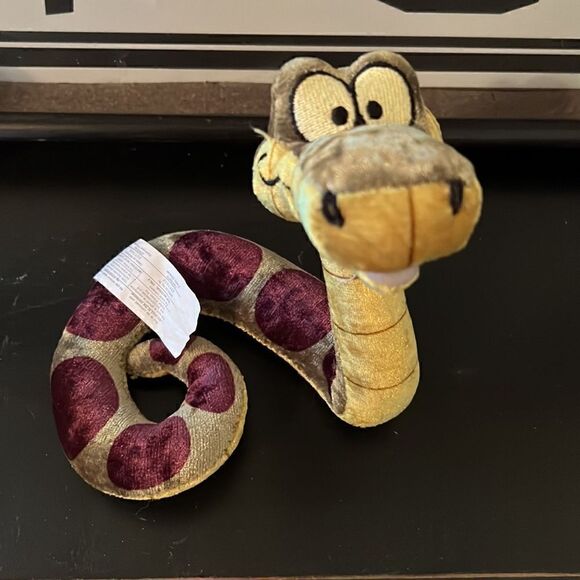 VINTAGE JUNGLE BOOK BABY KAA /RATTLE MINI BEAN BAG PLUSH RARE PREOWNED EXCELLENT - Picture 2 of 11